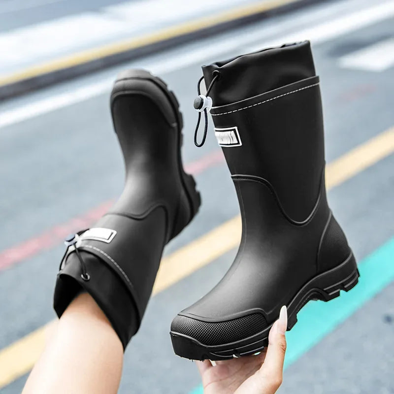RainAura | Stylish Lightweight Waterproof Rubber Mid-Calf Rain Boots 3