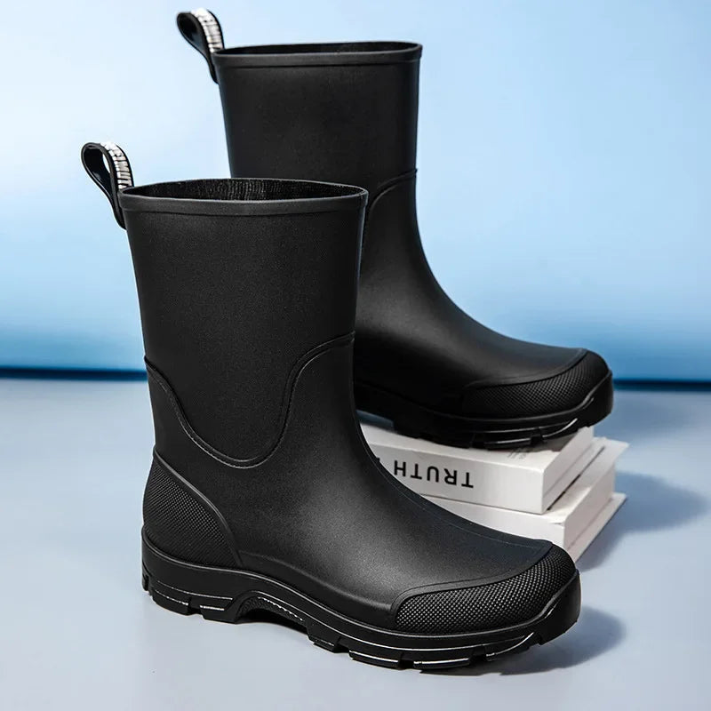 RainAura | Stylish Lightweight Waterproof Rubber Mid-Calf Rain Boots 4