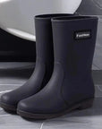RainDrop| Stylish Waterproof PVC Mid-Calf Rain Boots for Women 0