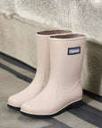 RainDrop| Stylish Waterproof PVC Mid-Calf Rain Boots for Women 3