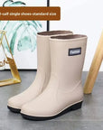 RainDrop| Stylish Waterproof PVC Mid-Calf Rain Boots for Women 6