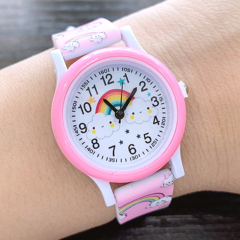 Rainbow Kids' Watch with Silicone Band - Cheerful and Durable Timepiece for Kids! 2