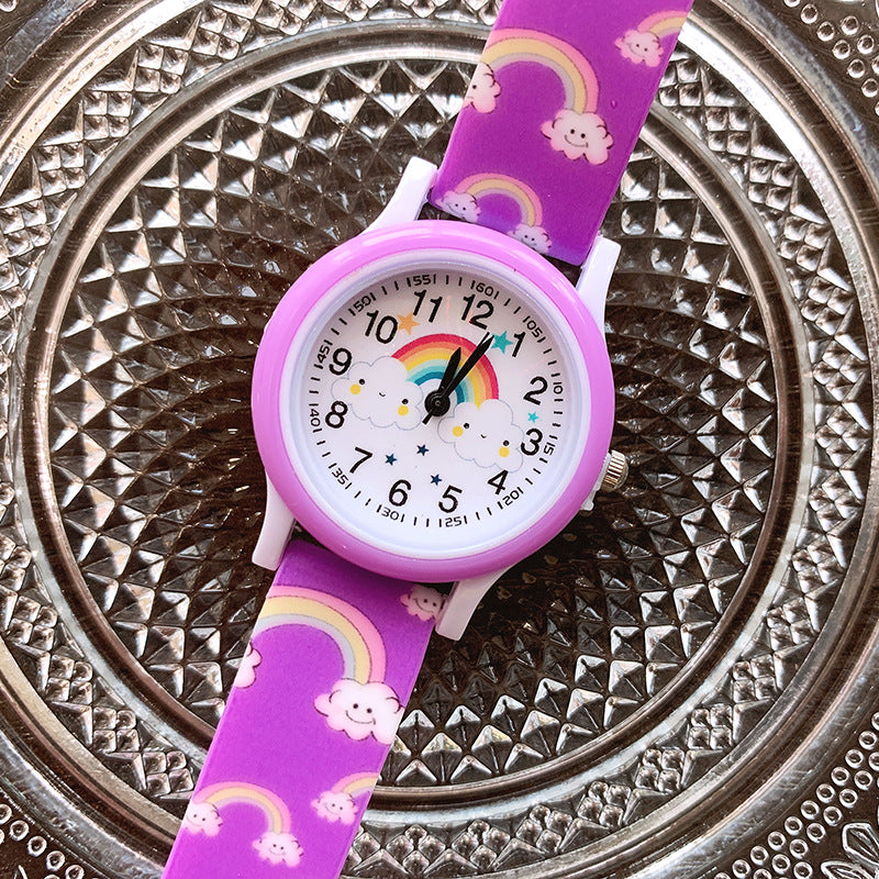 Rainbow Kids' Watch with Silicone Band - Cheerful and Durable Timepiece for Kids! 4