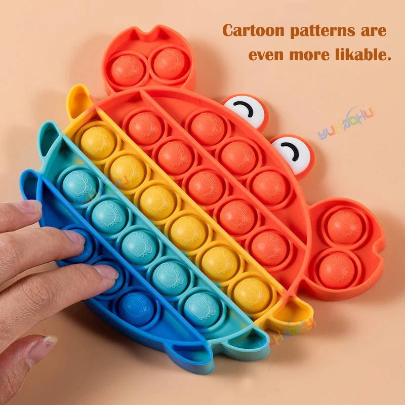 Rainbow Pop Fidget Toy – Silicone Sensory Toy for Stress Relief, Focus, and Play for Kids and Adults 3