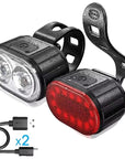 Rechargeable Bike Lights with USB Charging and IPX4 Waterproof – Super Bright Bicycle Lights for Day & Night Safety 0