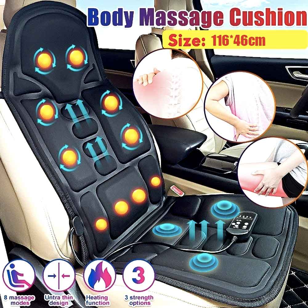 RelaxMate | Heated Massage Cushion Pad for Back & Neck Support at Home or Car 2