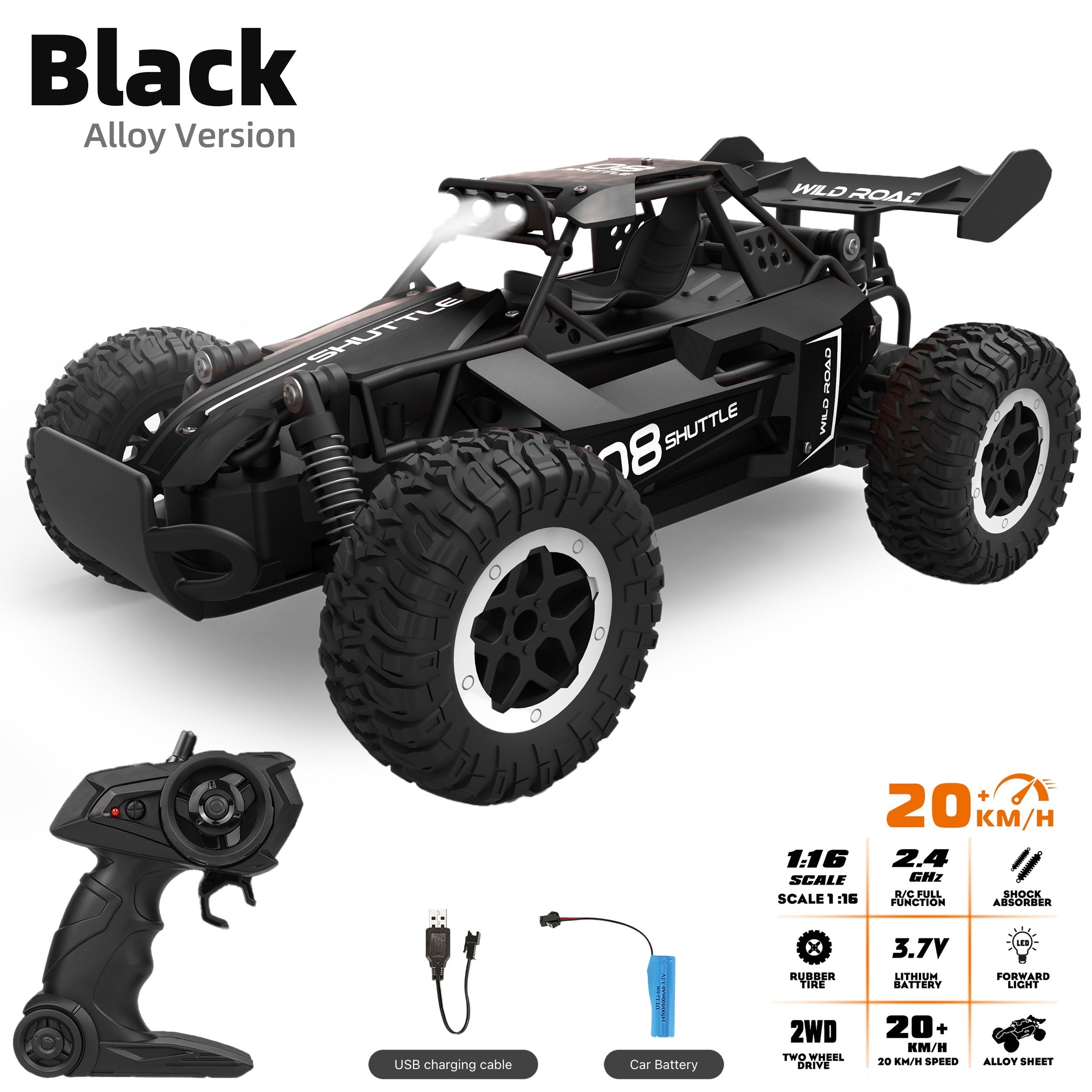 Remote Control Off-Road ADurable Remote Control Alloy Car – Off-Road Racing Vehicle with High-Speed Performance for Childrenlloy Racing Car 3