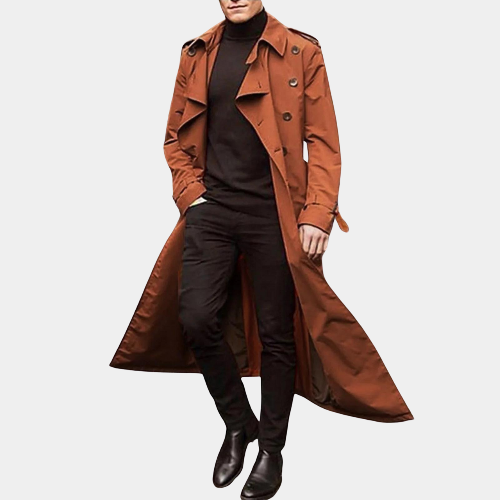Rens | Water-Resistant Trench Coat for Men with Longline Silhouette 4