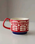RetroCeramica | Unique Stylish Mid-Century Ceramic Coffee Mugs Set 4