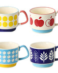 RetroCeramica | Unique Stylish Mid-Century Ceramic Coffee Mugs Set 9
