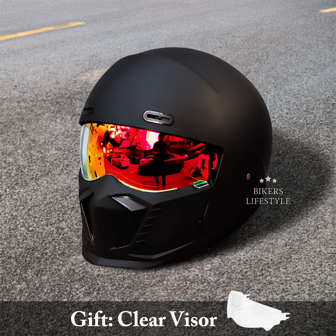 Retro Motorcycle Helmet Stylish ABS Shell EPS Layer 1