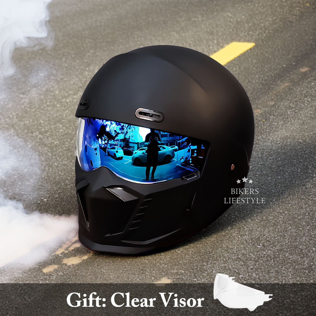 Retro Motorcycle Helmet Stylish ABS Shell EPS Layer 2
