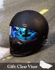Retro Motorcycle Helmet Stylish ABS Shell EPS Layer 2