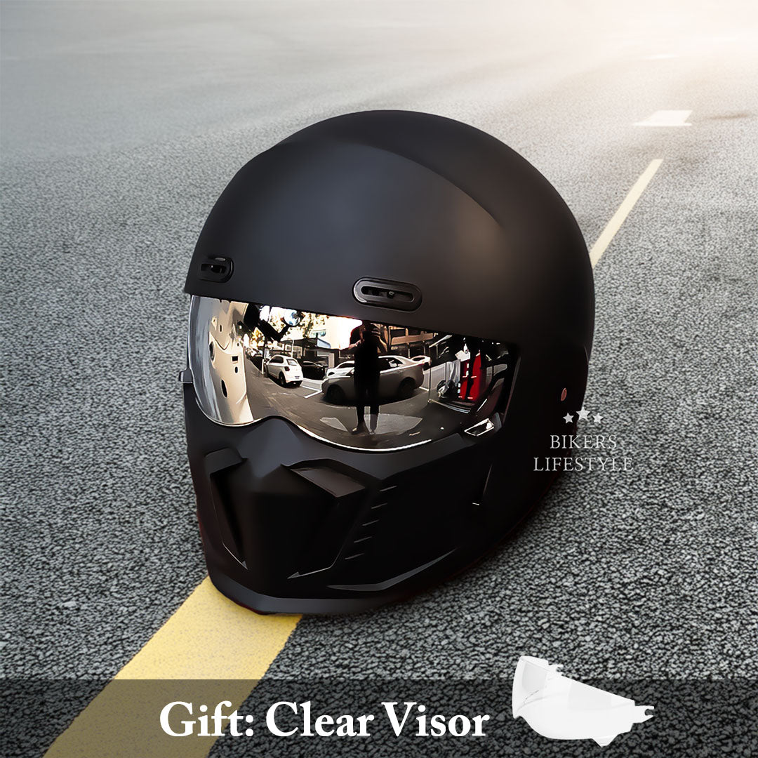 Retro Motorcycle Helmet Stylish ABS Shell EPS Layer 3