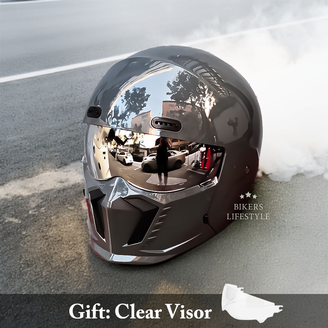 Retro Motorcycle Helmet Stylish ABS Shell EPS Layer 5
