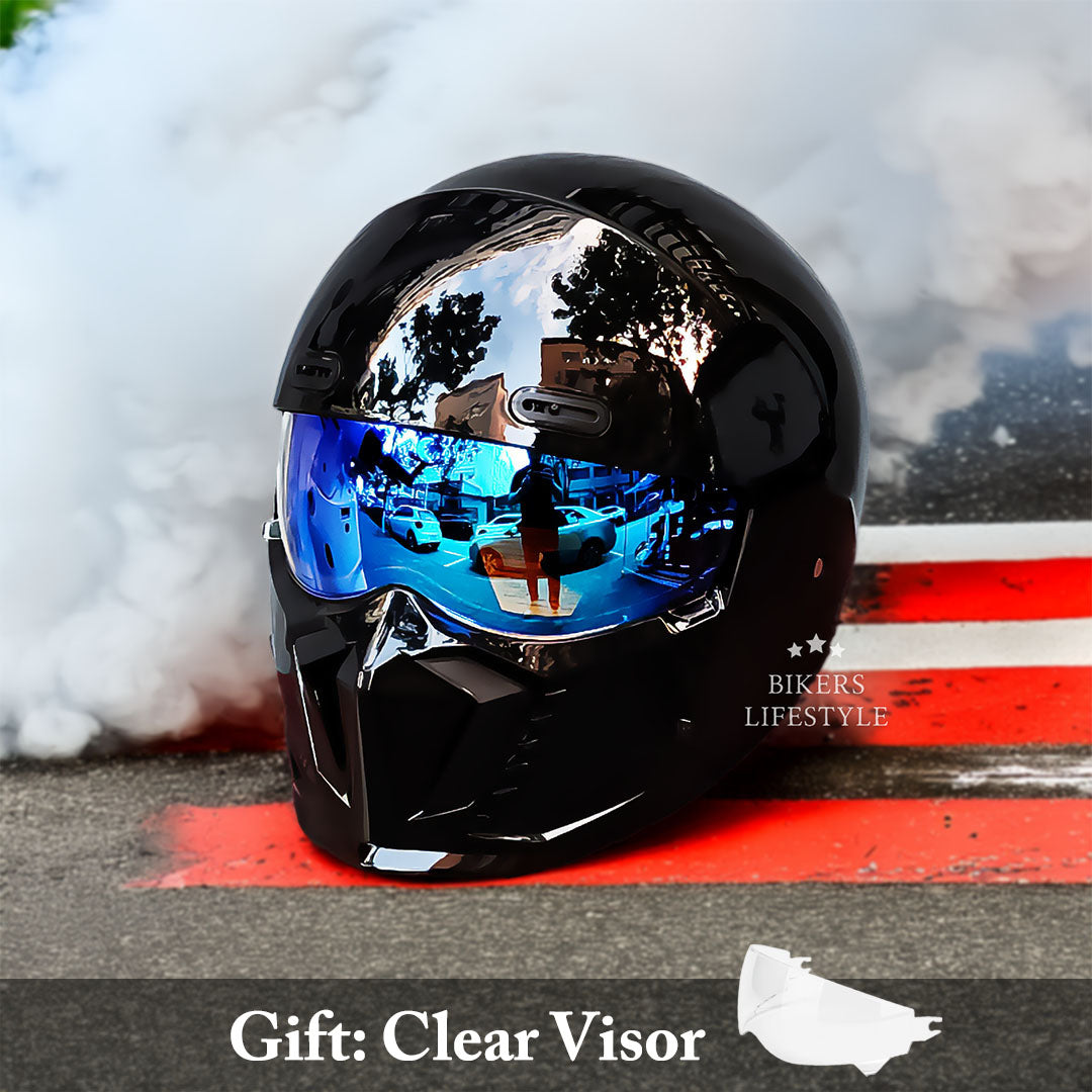 Retro Motorcycle Helmet Stylish ABS Shell EPS Layer 7