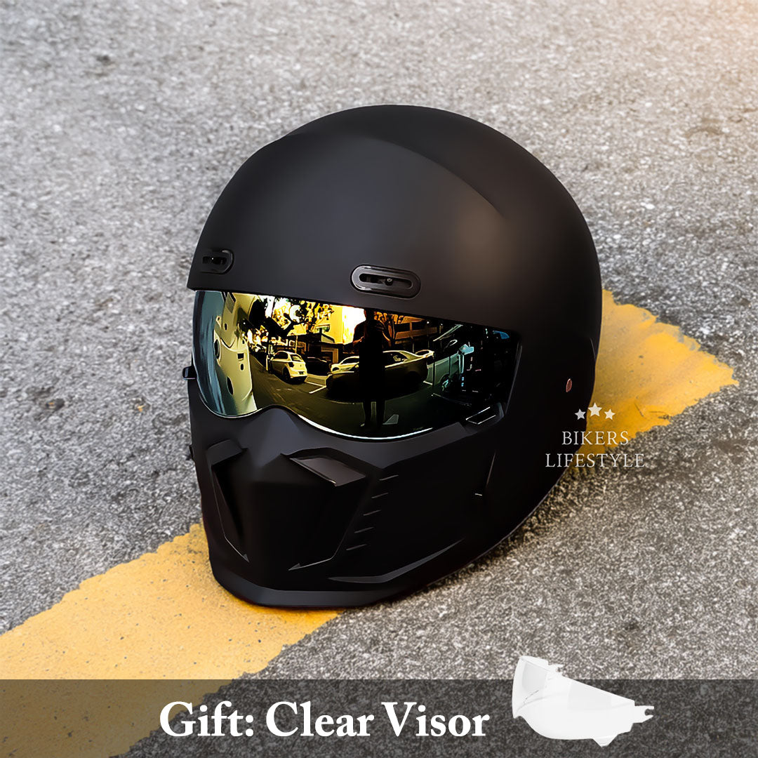 Retro Pilot Motorcycle Helmet –  DOT and ECE Approved, Timeless Look 0