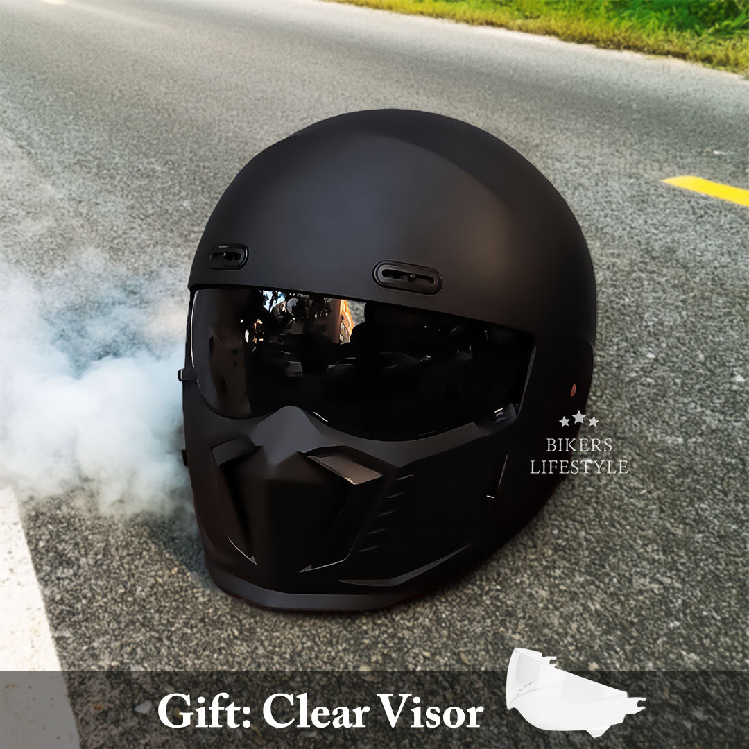 Retro Pilot Motorcycle Helmet –  DOT and ECE Approved, Timeless Look 2