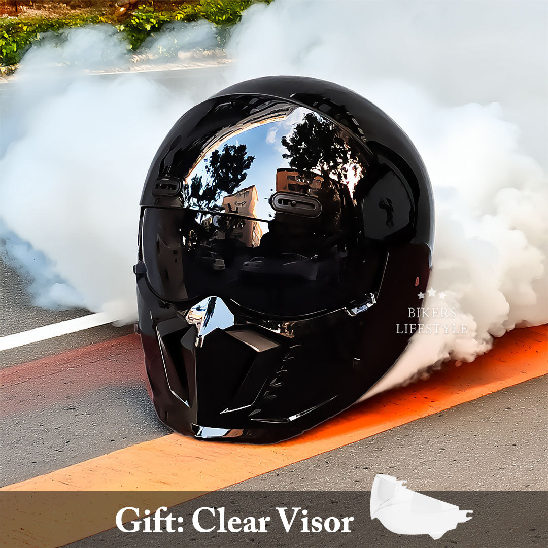 Retro Pilot Motorcycle Helmet –  DOT and ECE Approved, Timeless Look 5