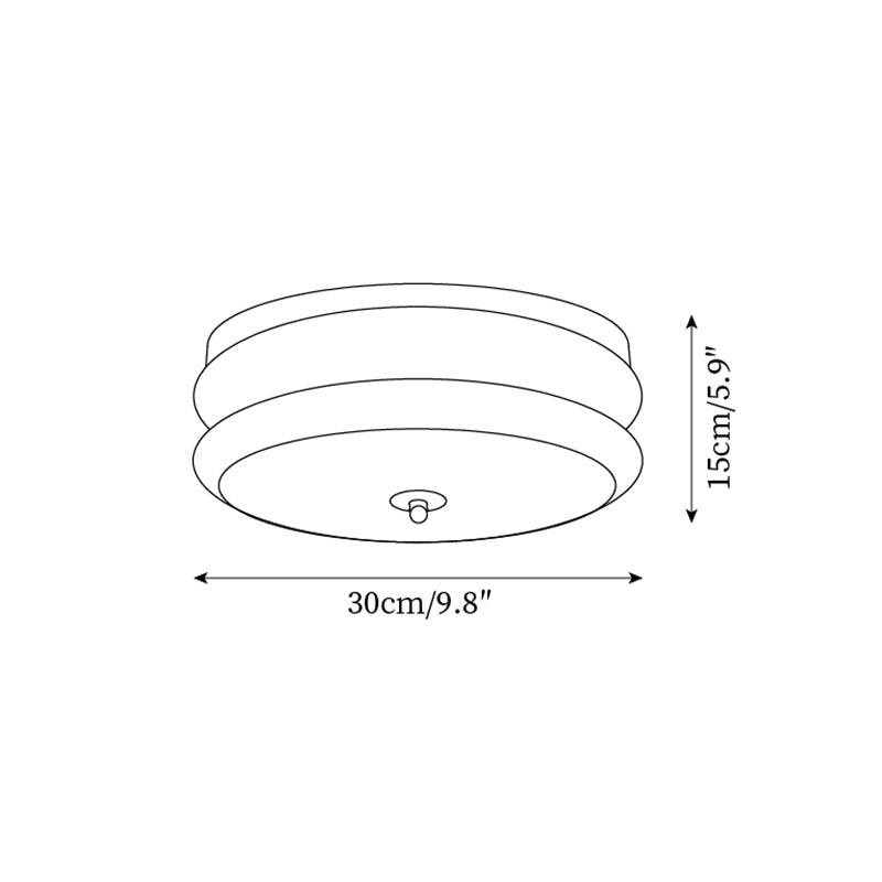 RowenWood | Elegant Modern Flush Mount Ceiling Light with Glass Shade 5