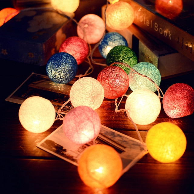 Royallure | Charming Colorful Cotton Ball Garland Lights for Cozy Decor 2