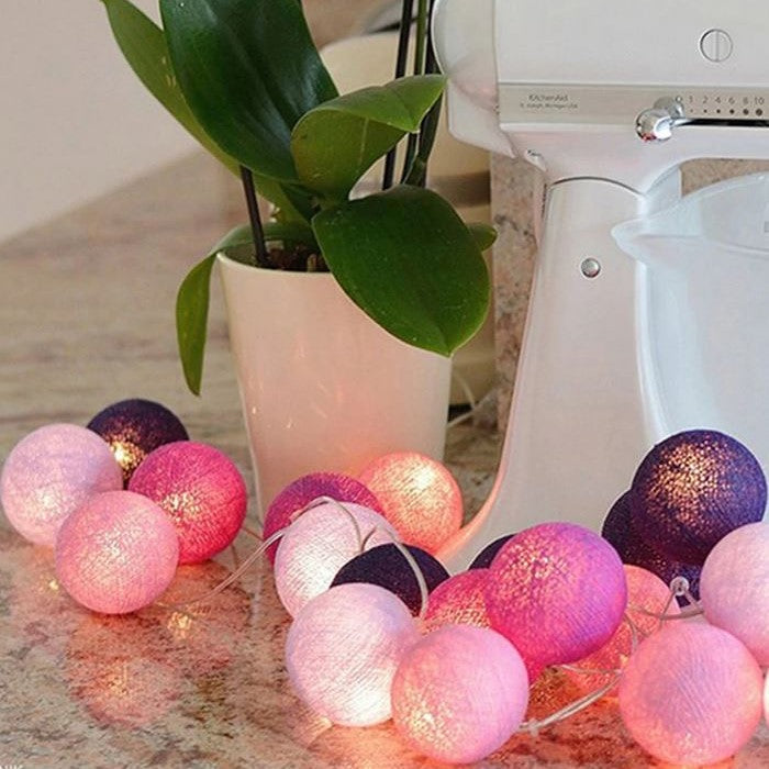 Royallure | Charming Colorful Cotton Ball Garland Lights for Cozy Decor 8