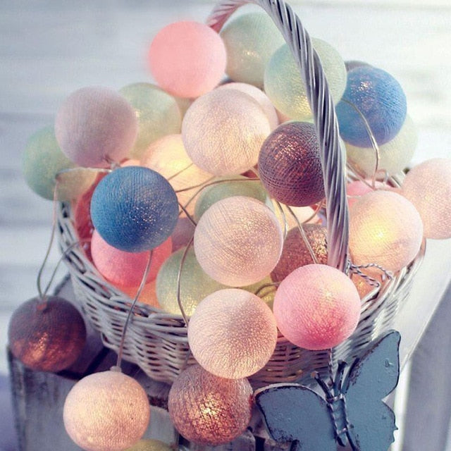 Royallure | Charming Colorful Cotton Ball Garland Lights for Cozy Decor 9