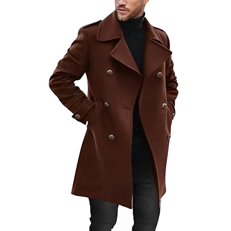 Ruben | Men’s Peacoat – Double-Breasted Winter Coat with Refined Fit 0