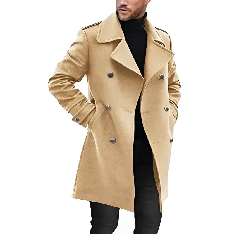 Ruben | Men’s Peacoat – Double-Breasted Winter Coat with Refined Fit 1