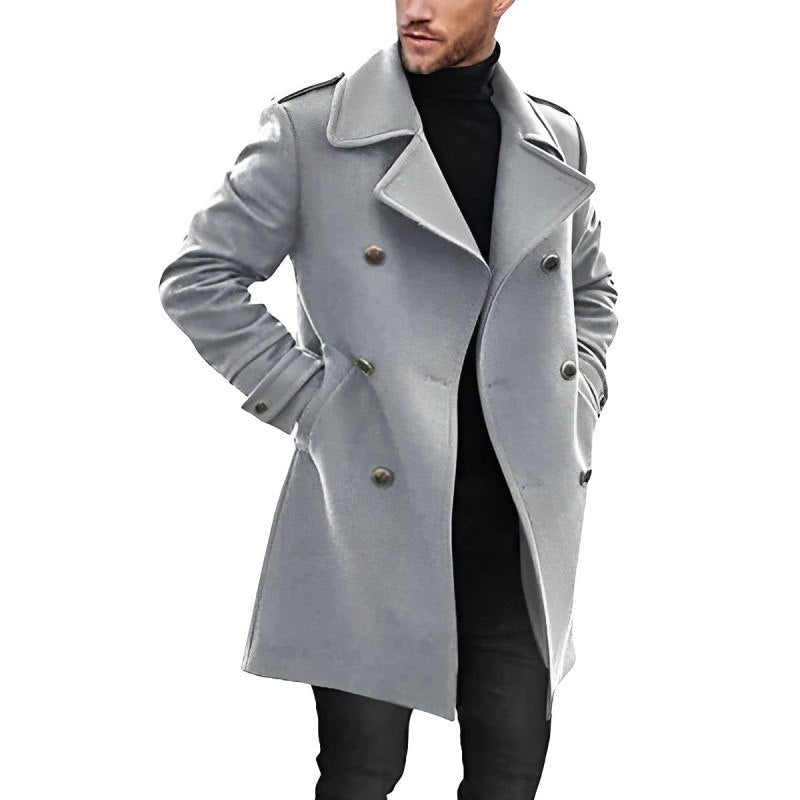 Ruben | Men’s Peacoat – Double-Breasted Winter Coat with Refined Fit 2