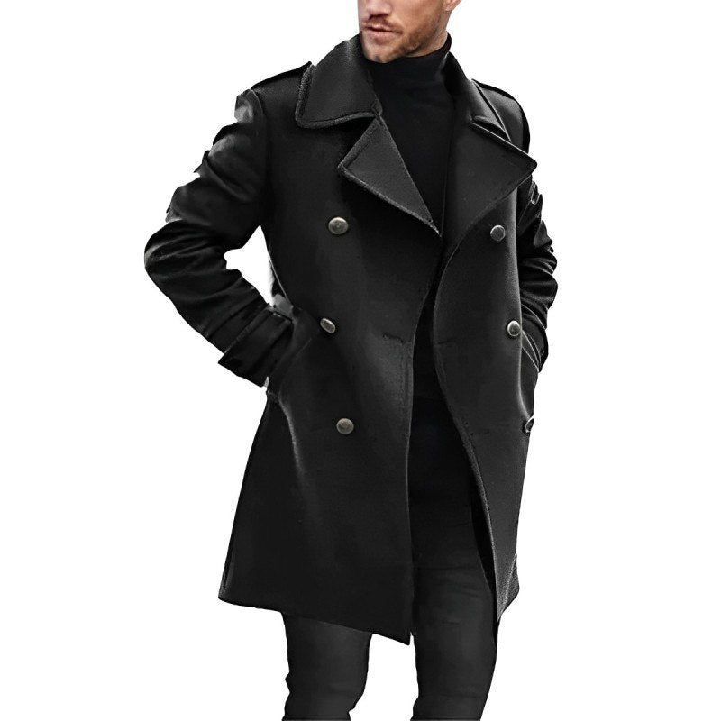 Ruben | Men’s Peacoat – Double-Breasted Winter Coat with Refined Fit 3