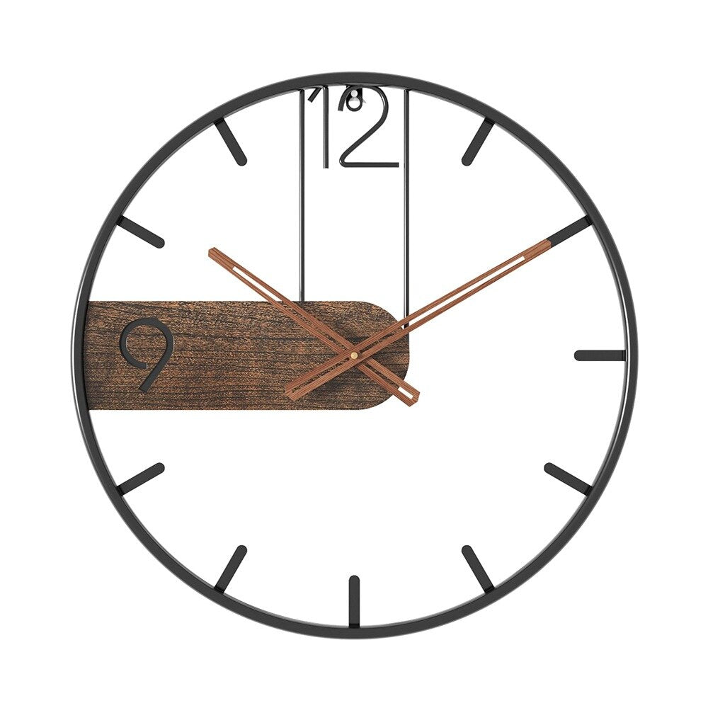 RusticTick - Steel and Walnut Wall Clock 4
