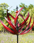 Harlow Wind-Powered Kinetic Garden Sculpture – Elegant Metal Spinner for Outdoor Décor