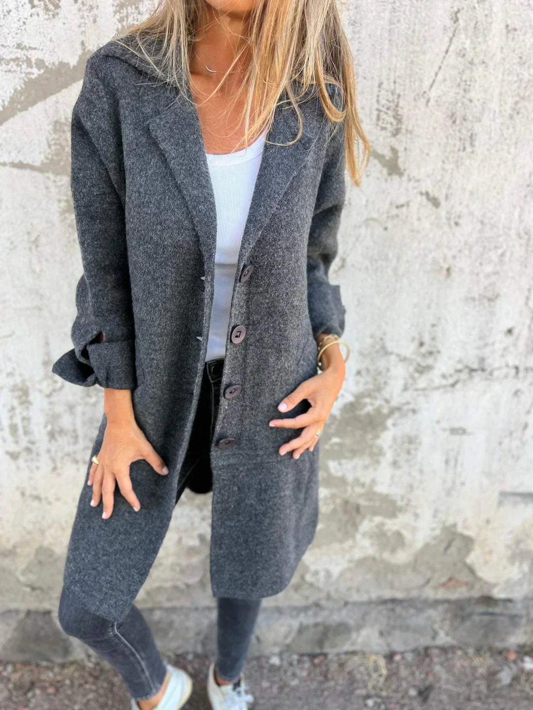 Sabrina | Women's Wool Blend Long Coat with Timeless Elegant Style 4
