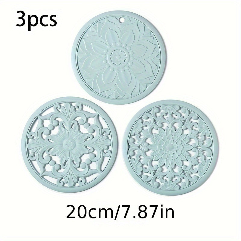 SafeMat | Heat-Resistant Silicone Trivet Mat Set for Hot Dishes 2