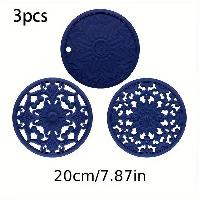 SafeMat | Heat-Resistant Silicone Trivet Mat Set for Hot Dishes 3