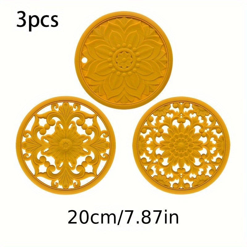 SafeMat | Heat-Resistant Silicone Trivet Mat Set for Hot Dishes 5