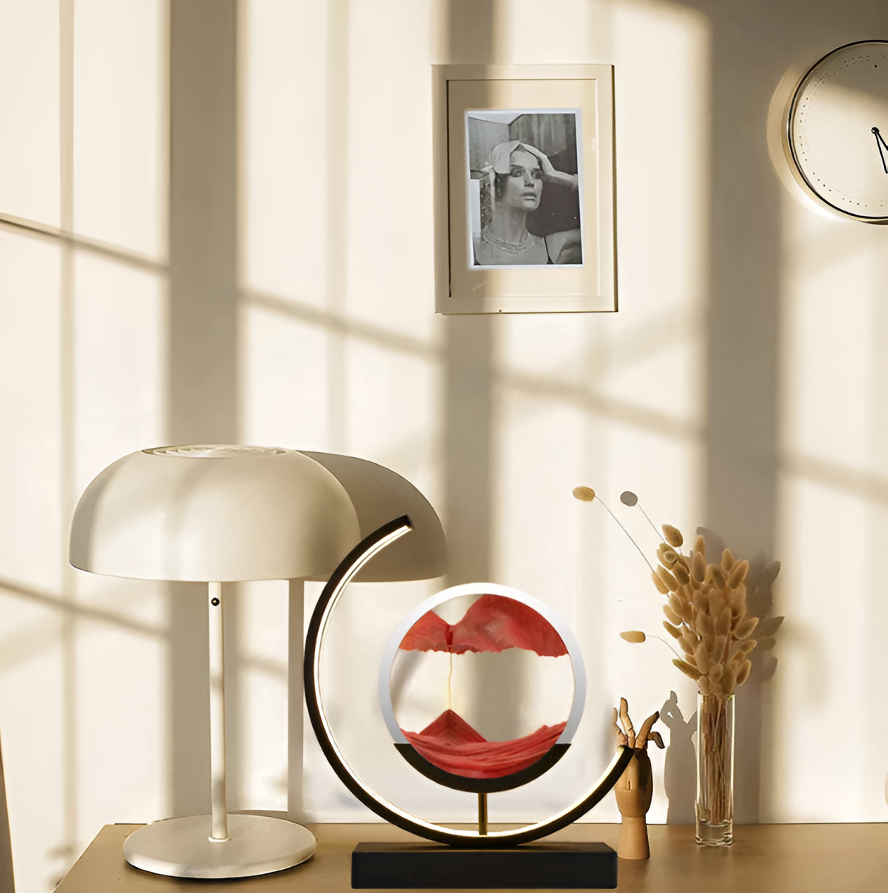 SandGlow | Elegant Remote-Controlled Dimmable Sand Lamp for Tranquil Ambiance 2