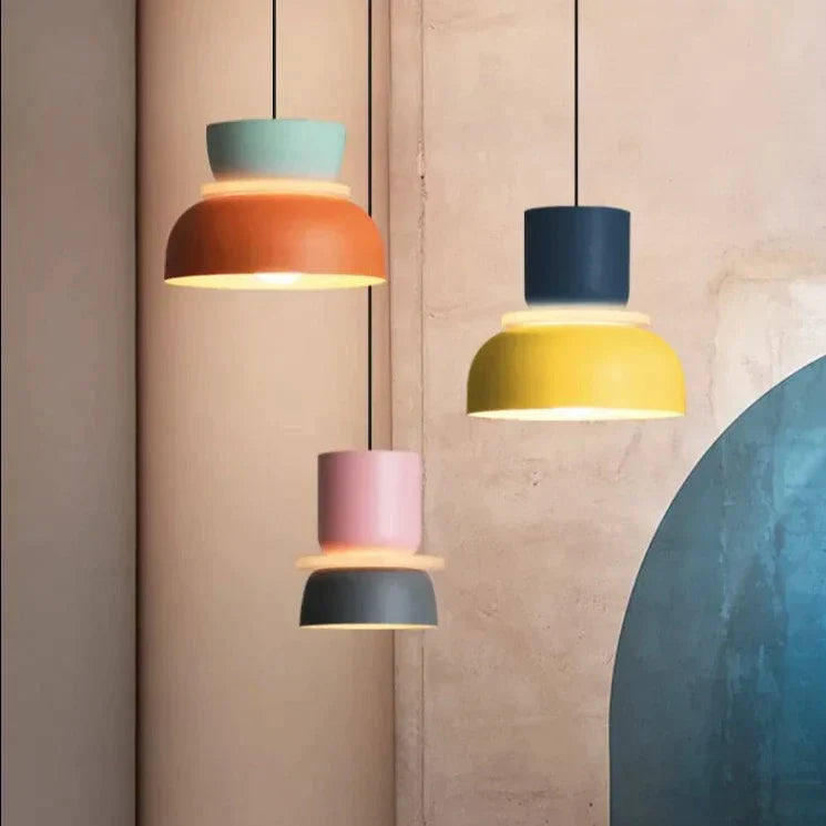 Scandinavian Macaron Pendant Light – Modern Multicolored Kitchen Pendant Lighting for Stylish Home Decor 1