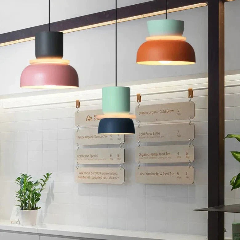 Scandinavian Macaron Pendant Light – Modern Multicolored Kitchen Pendant Lighting for Stylish Home Decor 2