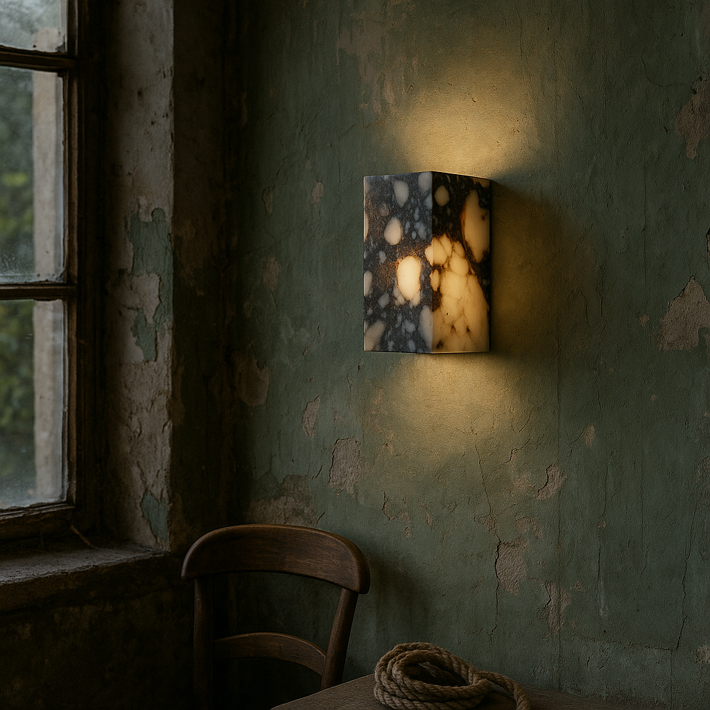 Sconiq | Elegant Marble Cube Wall Lamp 2