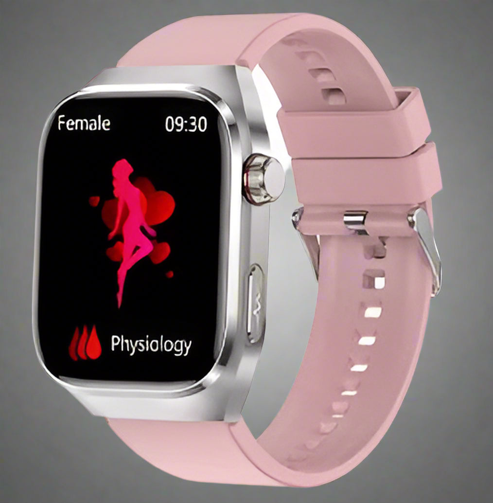 Reloj inteligente de salud con ECG y monitoreo de azúcar en sangre – pantalla AMOLED de 2.04 pulgadas y diseño impermeable
