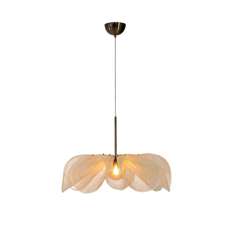 Sculptural | Fabric Hanging Lamp with Vintage Touch 5