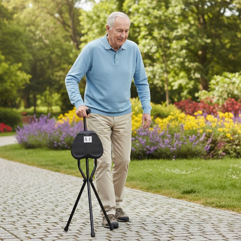 SeatWalk | Folding Walking Stick with Built-In Seat for Comfort and Portability 0