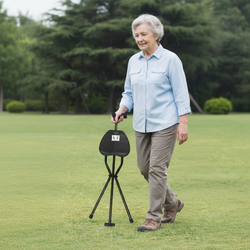 SeatWalk | Folding Walking Stick with Built-In Seat for Comfort and Portability 1