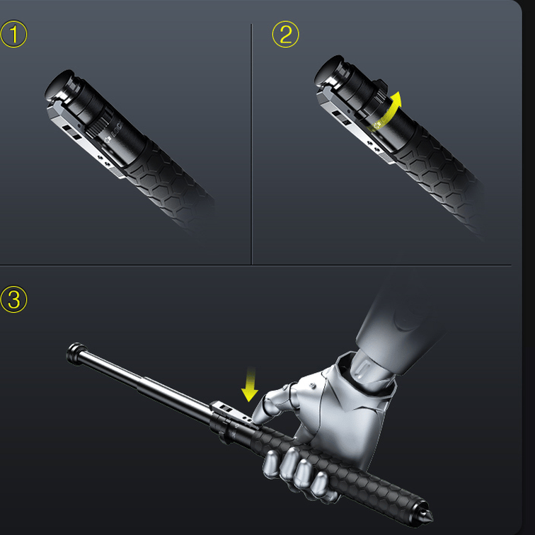Self-Defense Hiking Stick with Automatic Mechanism 6