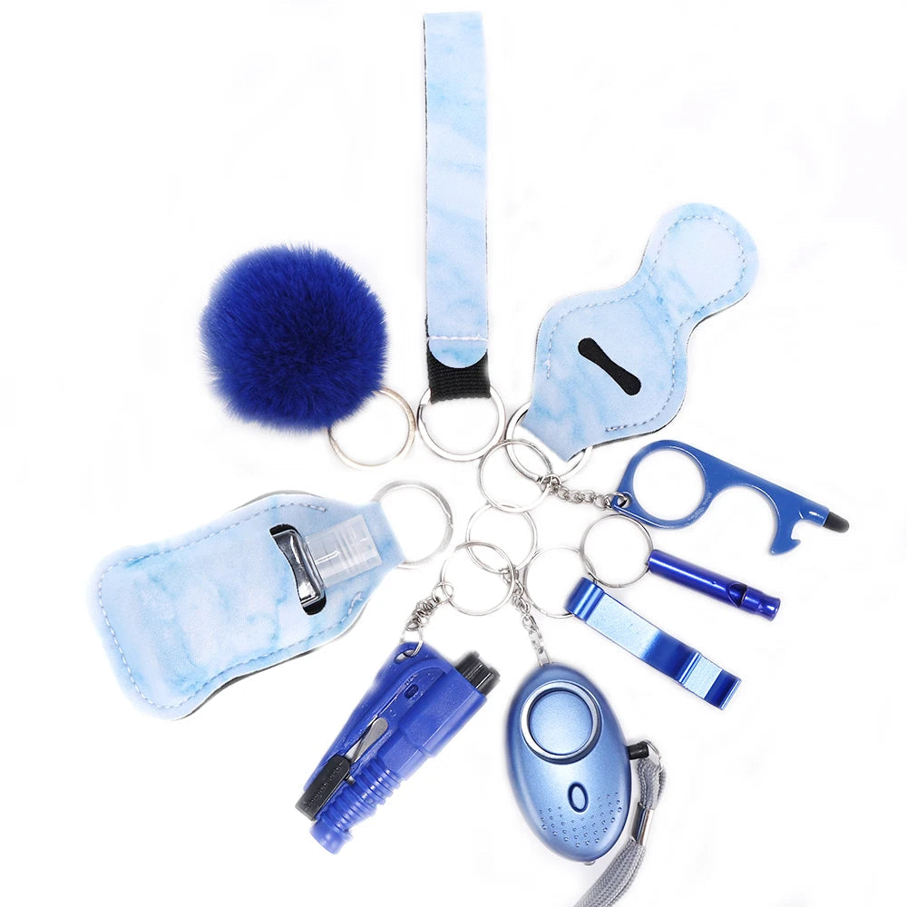 Self Defense Keychain Set with Personal Alarm and Window Breaker for Women&#39;s Safety 10