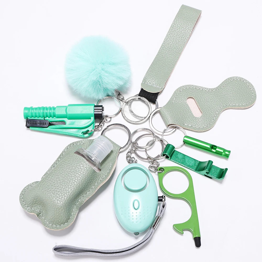 Self Defense Keychain Set with Personal Alarm and Window Breaker for Women's Safety 4