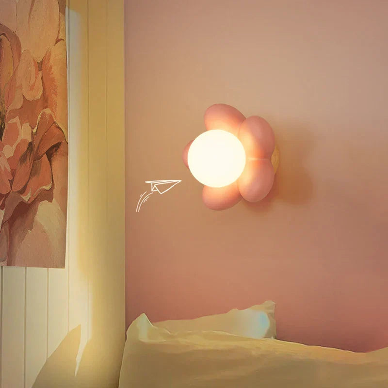 SereneBloom – Cream Flower Wall Lighting 2