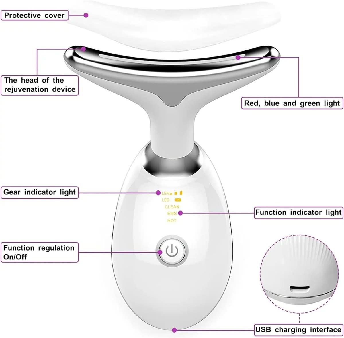 Serenetech | 3-in-1 Facial Care Device with Light, Vibration & Heat Modes 5